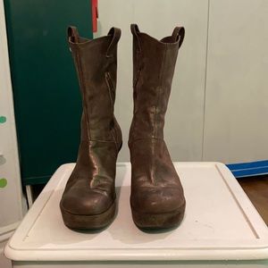 Kork-Ease Korks bronze metallic platform boots, 9